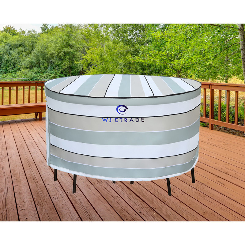 F&J Outdoors Outdoor Furniture Patio Round Table Cover Waterproof UV